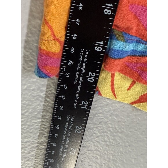 Calligraphie Anthropologie Bright Tropical‎ Linen Blend Pants Size L Beach Vacay - Picture 7 of 10